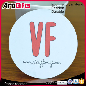 High end print absorbent paper coaster material